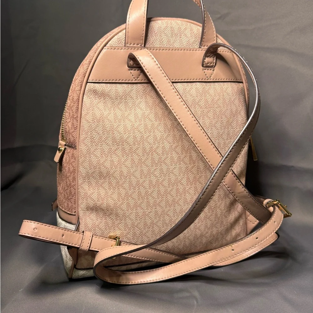 Michael Kors Pink and Cream Backpack